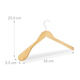 thumbnail of Relaxdays Anzug Kleiderbügel, 10er Set, breite Schulter, 360° drehbarer Haken, Kostüm, Jacken, Holzkleiderbügel, natur