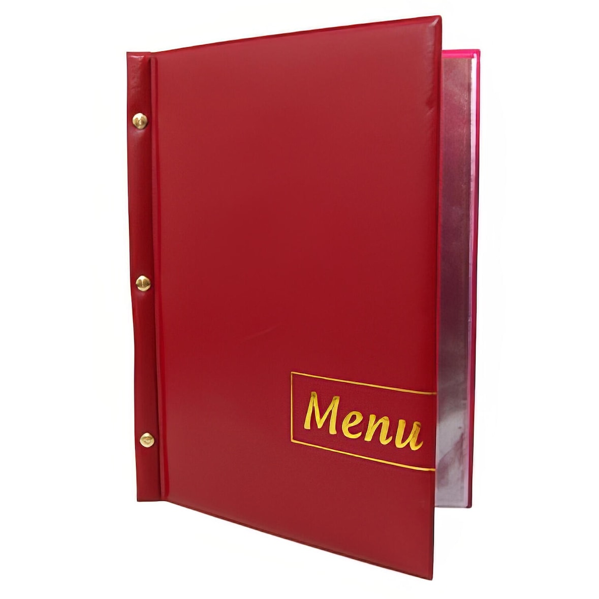 VEPATIM 10 Speisekarte (PVC) "Menu" weinrot 8 Seiten A5