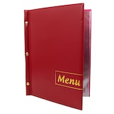thumbnail of VEPATIM 10 Speisekarte (PVC) "Menu" weinrot 8 Seiten A5