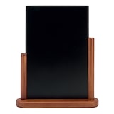 thumbnail of Securit® Tischtafel "Elegant" A4 – Holz mit lackierter Mahagoni-Oberfläche