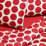 thumbnail of Benetton - Conjunto de cama king size de 4 peças (capa de edredom 260x240cm, lençol com elástico 200x200cm e 2 fronhas 50x85cm) 100% algodão vermelho
