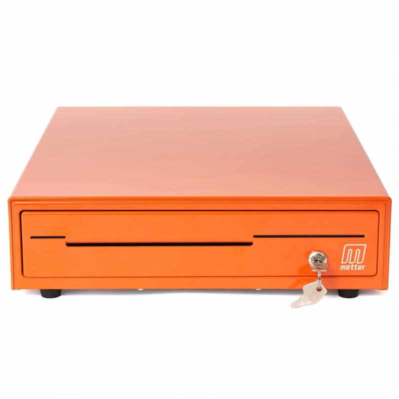 Cajón portamonedas Metter CDE350-ORANGE, metálico, naranja