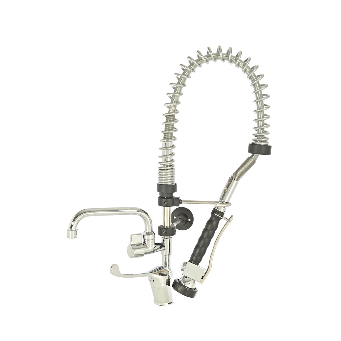 BE-GASTRO I Profi Gastro Geschirrbrause „Premium“ inkl. Wasserhahn, Mischbatterie & ergonomischem Langhebelgriff I Gastrobrause mit Zubehör (70cm)