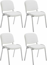 thumbnail of 4er Set Stühle Ken Chrom Kunstleder weiß