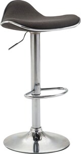 thumbnail of CHEFGASTRO Barhocker NOTTING HILL Stoff Chrom HxBxT 71x45x45cm Stoff Dunkelgrau Barstuhl