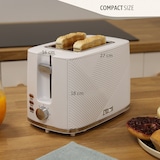 thumbnail of Briebe Elegance Torradeira Ranhura Larga 2 Fatias, 7 Níveis de tostagem, Grelha de Aquecimento, Descongelação, TA1169WHT, Branco