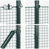 thumbnail of vidaXL Zaunpfosten Grün 50 x 1,2 m (19 x 19 mm Netz) Stahl und PVC