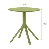 thumbnail of METRO PROFESSIONAL Mesa de bistro Soto, aluminio, Ø 70 x 72 cm, redonda, verde oliva