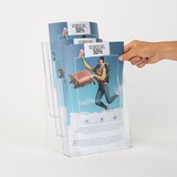 thumbnail of Danieli Store | Expositor porta folletos de mesa con 3 plazas A4 en metacrilato | Expositor de mesa | Expositor para volantes y tarjetas (5 Uds.)