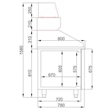 thumbnail of Combisteel Pizzatisch Mit 3 Türen