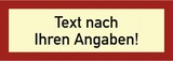 thumbnail of Dreifke® Schild, Brandschutzzeichen-Text nach Ihren Angaben,Kunststoff, nachl.,160-mcd, 210x74 mm