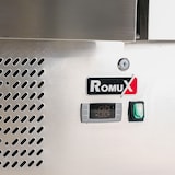 thumbnail of Romux® Pizzatisch 2 Türen 90x70 cm mit Arbeitsfläche aus Granit mit statische Kühlung | Pizzakühltisch aus Edelstahl