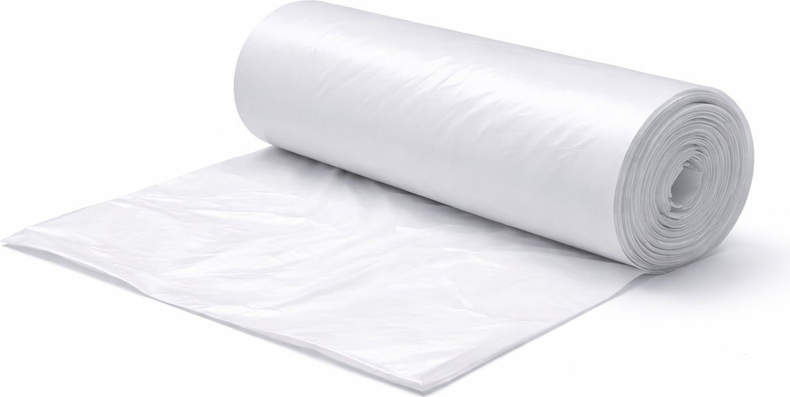 RyanPack Müllbeutel ohne Griff LDPE 44×36 cm 16µ Weiß – 100 Stück Pack