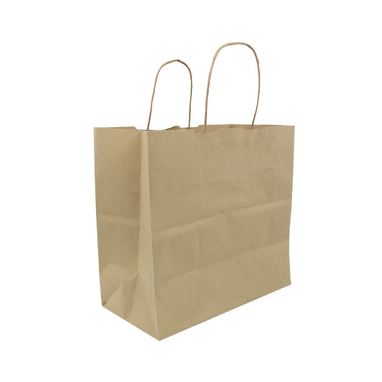 MONOUSO - Papieren zak met handgrepen kraft bruin 115g/m² 28+11x32cm (250 stuks)