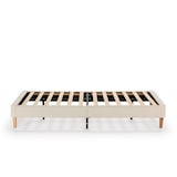 thumbnail of Base tapizada Niebla 90x190 cm tela borreguito Beige