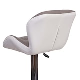 thumbnail of Décoshop26 - Tabouret de bar chaise de comptoir hauteur réglable en synthétique taupe gris cadre en acier chromé 04_0005263