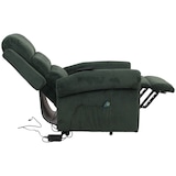 thumbnail of BERLINLODGE Massage-Fernsehsessel, HxBxT 138x86x168 cm, Sitzhöhe 49 cm, Liegefunktion Aufstehhilfe Massage Heizfunktion, Stoff (220g/m²) Cord, Grün