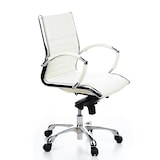 thumbnail of Sedia da ufficio / poltrona presidenziale PARMA 10 pelle bianco crema cromo hjh OFFICE