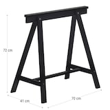 thumbnail of Caballete "DECO" teñido negro