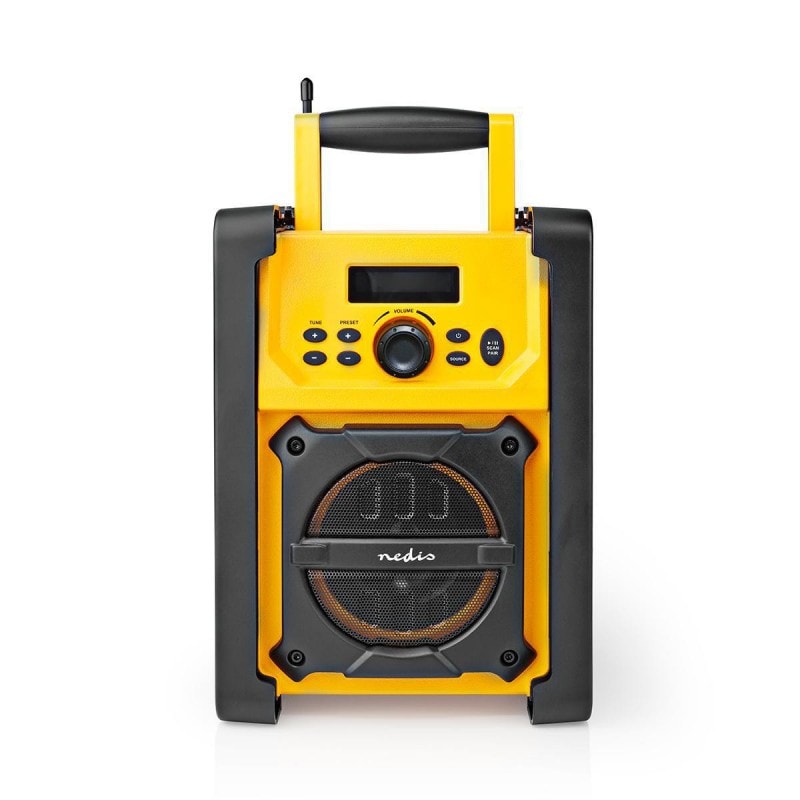 Radio Fm De Chantier  15 W  Bluetooth  Ipx5  Poignée De Transport Usage Non Intensif Nedis