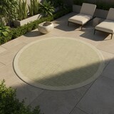thumbnail of Teppich Balkon Unifarben Pflegeleicht Waschbar Strapazierfähig Terrasse Küche Rund Grün 160x160 cm OEKO-TEX – ORIANA von Kadima Design