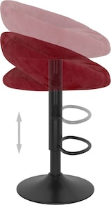 thumbnail of vidaXL Barhocker 2 Stk. Weinrot Samt