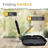 thumbnail of Briebe GP1159 Grillpfanne Induktion Antihaft-Titan Steakpfanne 28x28cm Gussaluminium ohne PFOA, Schwarz