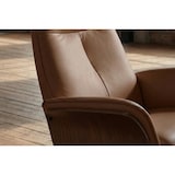 thumbnail of KAWOLA Relaxsessel FERREIRA Drehsessel Leder braun mit Hocker