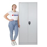 thumbnail of PROREGAL Mega Deal 4x Flügeltürenschrank ELEPHANT Metall Spind komplett montiert abschließbar 180x80x40cm Kleiderstange Stahlschrank Lichtgrau
