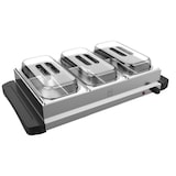 thumbnail of METRO Professional Scaldavivande elettrico GFW1000, acciaio inox, 65.7x361x16.7, 400W, GN 1/3, fino a 85°C, con coperchi e contenitori, argento