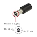 thumbnail of Fuente de Alimentación Transformador Enchufable 110/220V AC a 12V DC 12W 1A, Cable 1m y Conector Hembra