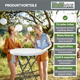 thumbnail of 10x Stehtisch klappbar ca. Ø 80 cm Tischplatte Höhe 110 cm Stahlgestell Partytisch Bistrotisch in Weiß