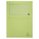thumbnail of Exacompta - Réf. 50550E - Carton de 400 chemises à fenêtre sans plastique avec soufflet Super 160 g/m² - dim 22 x 31 cm - 5 couleurs