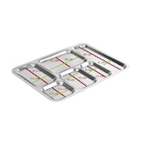 thumbnail of Plateau repas compartimenté / self 6 compartiments bord plat inox 18 % Stellinox