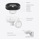 thumbnail of Reolink Argus Series B740X Dual-Objektiv WLAN Überwachungskamera mit 4K-Farbsicht bei Tag und Nacht, 180° ultraweites Sichtfeld