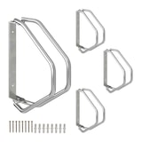 thumbnail of Relaxdays Fahrradständer, 4er Set, Wandmontage, stabiler Stahl, Fahrradwandhalter, 180° schwenkbar, Einzelparker, silber