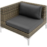 thumbnail of tectake Ensemble modulable en rotin Villanova ensemble 1, 2 places en aluminium - gris anthracite chiné - 404655