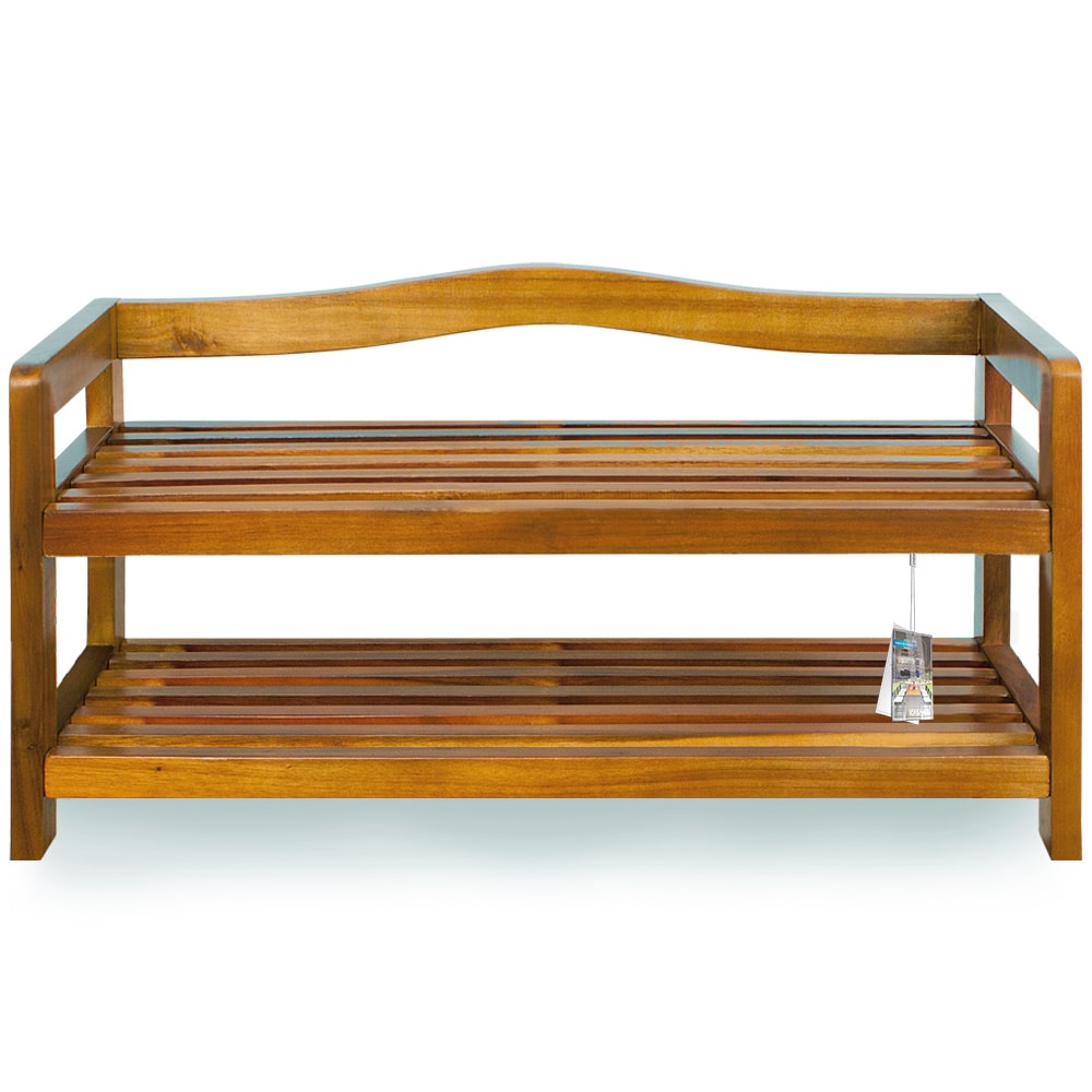 Casaria Schuhregal Schuhständer Holz Akazie 2 Etagen