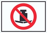 thumbnail of Keine schwere Last Symbol Schild A3 Rückseite selbstklebend