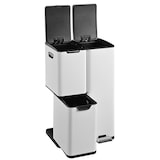 thumbnail of Kitchen Move Poubelle pédale tri sélectif HAJA blanc 60L Acier inoxydable Blanc