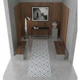 thumbnail of Teppich Waschbar Geo-Muster Modern Strapazierfähig Esszimmer Flur Läufer Grau 80x300 cm OEKO-TEX Schadstoffgeprüft – INN von Kadima Design
