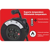thumbnail of Enrollacables de 25 metros con 4 tomas. Potencia Máxima 3000W, 16A, 250V, Protección Sobrecalentamiento, Protección Infantil