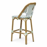 thumbnail of Barhocker ST GERMAIN - Blau und Weißes Flechtmuster