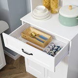 thumbnail of HOMCOM alacena de cocina mueble buffet de cocina con 4 puertas cajón y estantes ajustables para salón comedor 60x38x161 cm blanco
