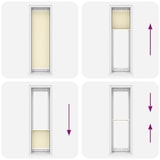 thumbnail of vidaXL Plissee Creme 55x200 cm Stoffbreite 54,4 cm Polyester