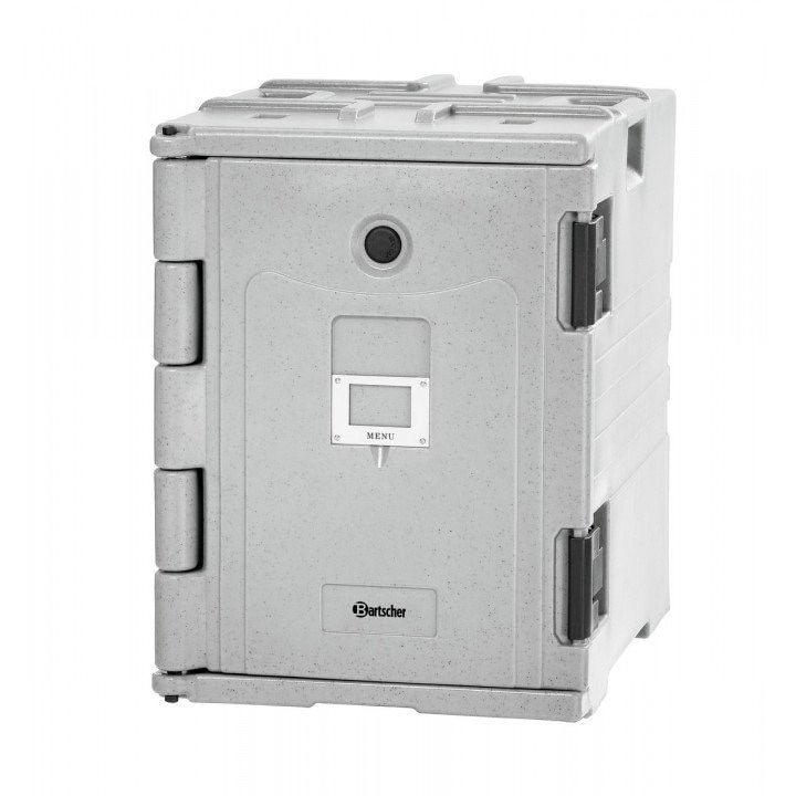 Conteneur transportable isotherme 12 x GN 1/1, en polyéthylène gris