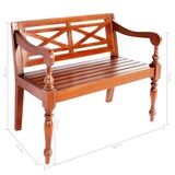 thumbnail of Helloshop26 - Banc de jardin banquette batavia 98 x 50 x 82 cm bois d'acajou massif marron foncé 02_0010924