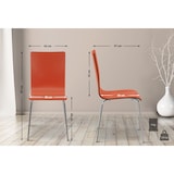 thumbnail of 4er-Set  Wartezimmerstuhl PEPE orange