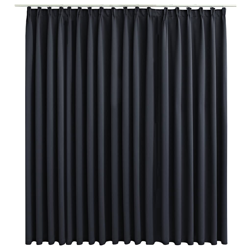 vidaXL Verdunkelungsvorhang mit Haken Schwarz 290 x 245 cm