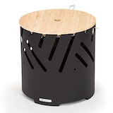 thumbnail of Crown 3-in-1 Feuerschale Ø 46 cm wasser- und frostfest Grillplatte Grillrost Bambusplatte Schwarz